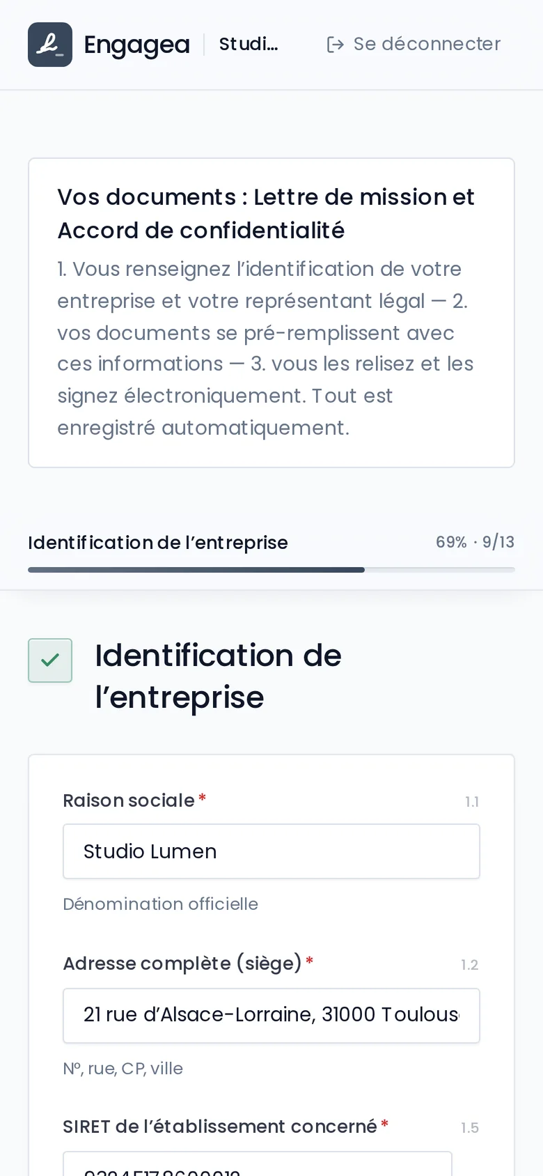 Espace client Engagea sur téléphone